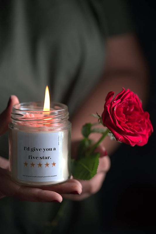 Valentine's Day Candle - I'd Give You a 5 Star Scented Candle