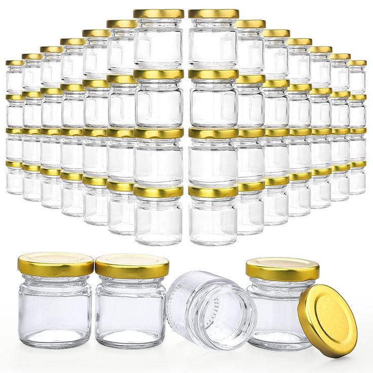 Candle Mini Jars with Golden Lid