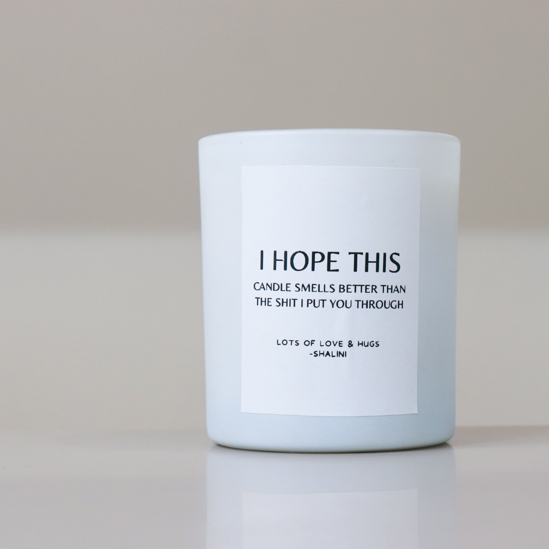 Custom Scented Candle with Tailored Messages & Designs