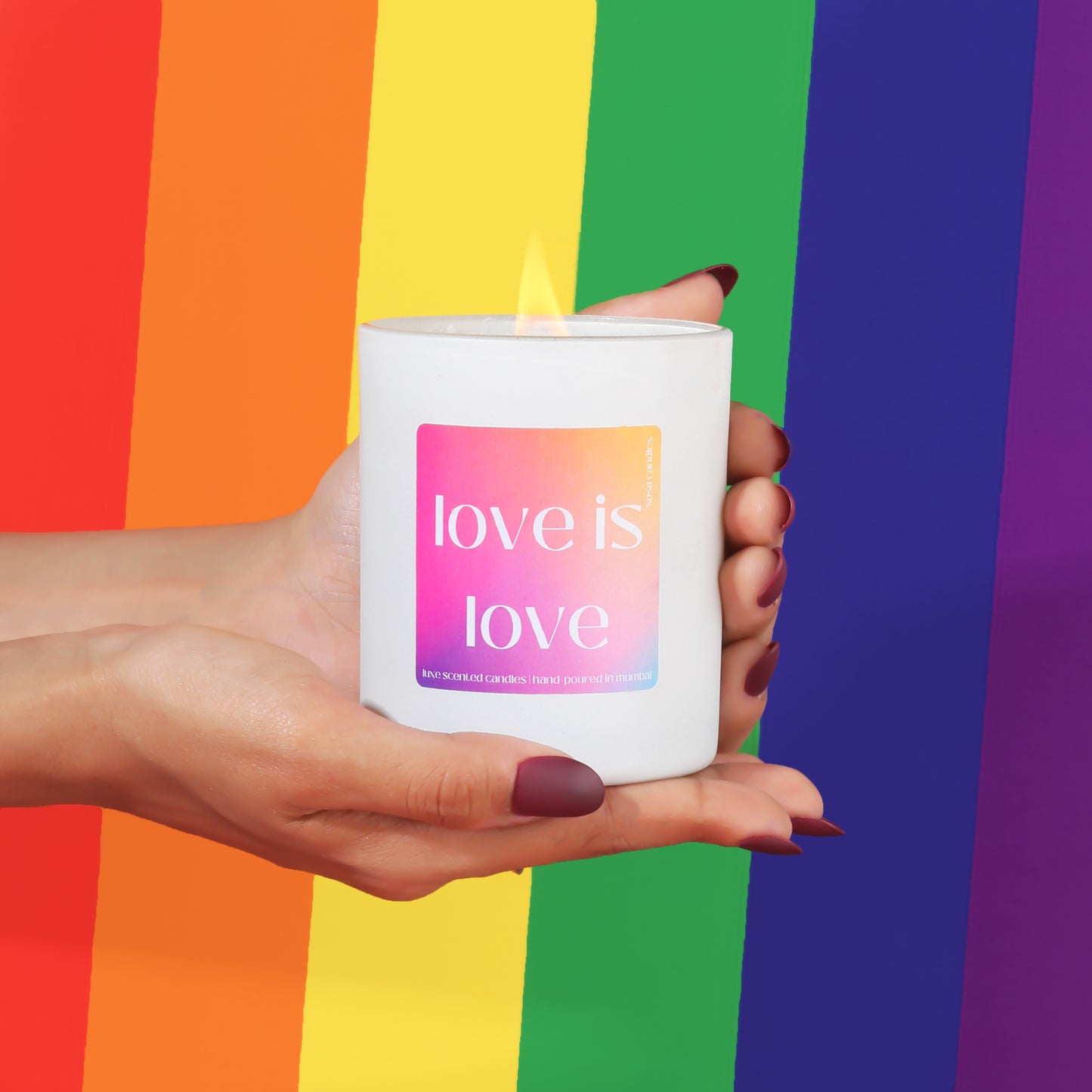 Love is Love Hand-Poured Scented Candle - Celebrate Unconditional Love