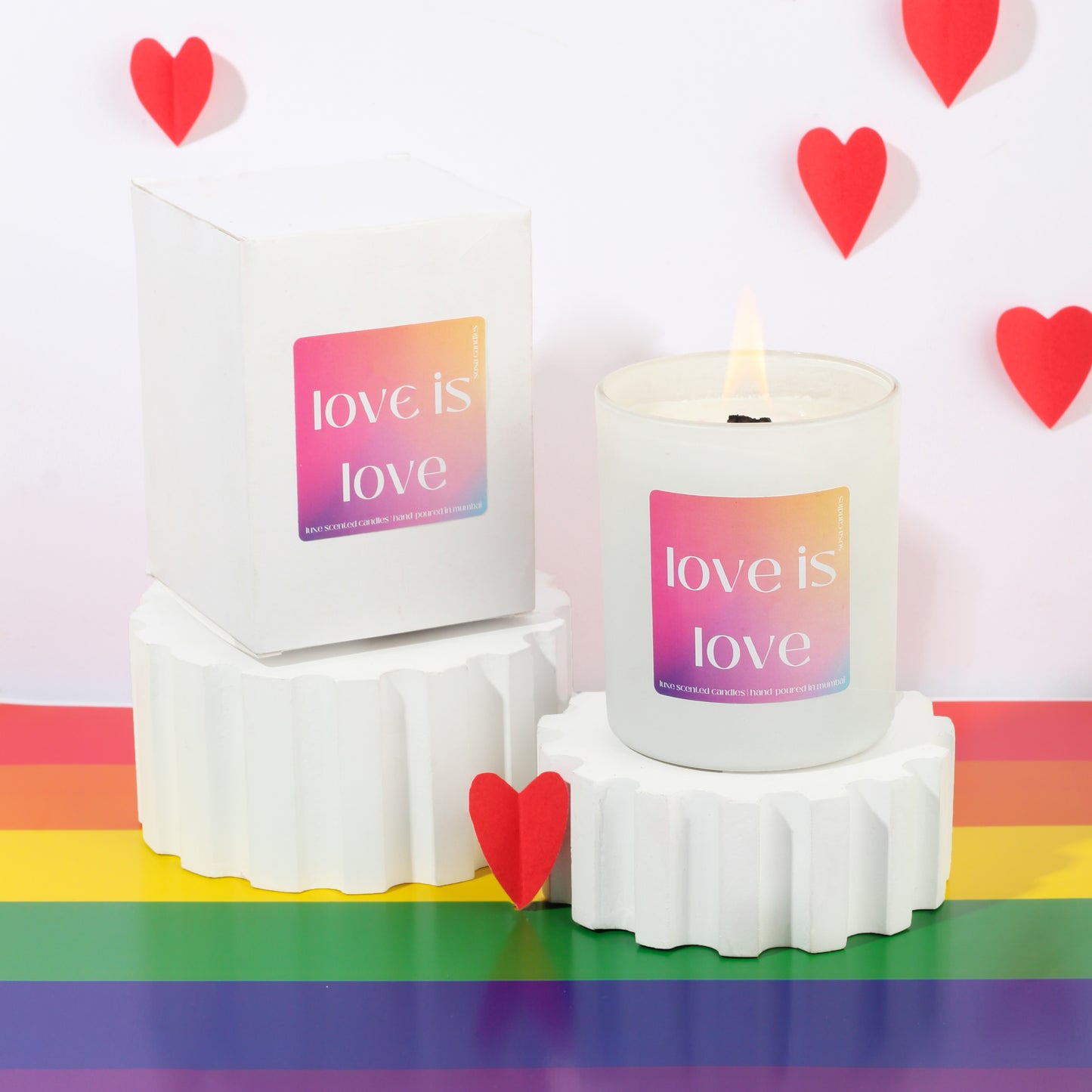 Love is Love Hand-Poured Scented Candle - Celebrate Unconditional Love